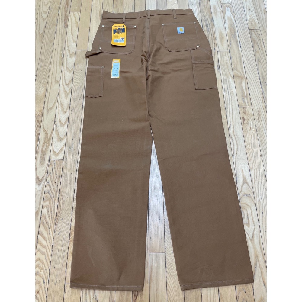 Carhartt Double Front Dungaree 38x36 B01 Loose Fit Firm Duck Utility Work Pants - Picture 2 of 11